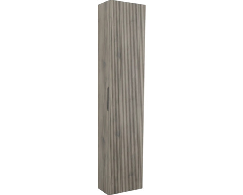 Koupelnová skříňka vysoká Jungborn QUATTRO/SEDICI ořech 35 x 160 x 20 cm 55714 Koupelnová skříňka k montáži na stěnu s jedněmi dvířky a rýhovanou přední stranou
