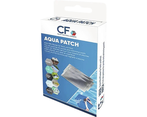 Opravná samolepící průhledná páska na bazény CF Group AQUA PATCH Opravná záplata Aqua Patch pro jezírka a bazény v balení