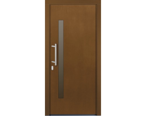 Vchodové dveře Maia dřevěné 110x210 cm L afromosia
