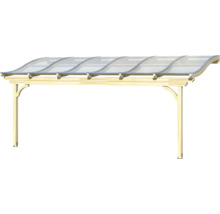 Dřevěný carport s průhlednou střechou