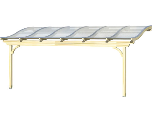 Dřevěný carport s průhlednou střechou