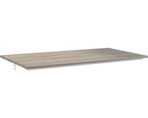 Deska pod umyvadlo bez výřezu Jungborn SEDICI ořech leštěný 101 x 50 x 1,6 cm Police s podpěrami