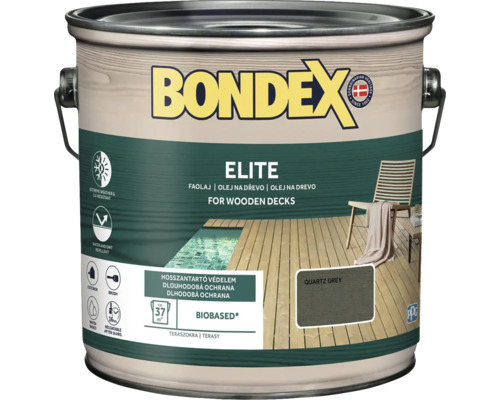 Olej na dřevo Bondex ELITE quartz grey výjmečně odolný 2,5 l