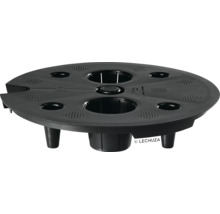 Černý nástavec na květináč s bylinkami s několika otvory pro rostliny