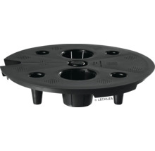 Černý nástavec na bylinkový květináč s několika otvory pro rostliny.