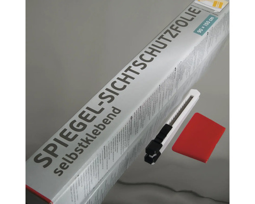 Samolepicí zrcadlová fólie, včetně nože a stěrky, rozměr 90 x 150 cm