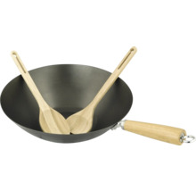Wok se dvěma vařečkami