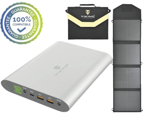 Powerbanka pro notebook VIKING Smartech II QC3.0 40000mAh + solární panel Viking L60 - set