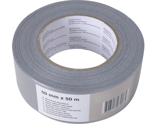 Šedá víceúčelová lepicí páska, 50 milimetrů krát 50 metrů