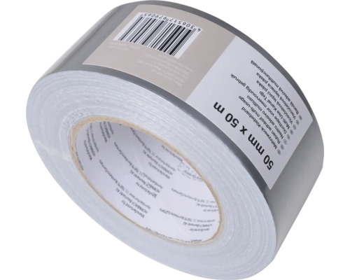 Šedá textilní lepicí páska, 50 mm x 50 m