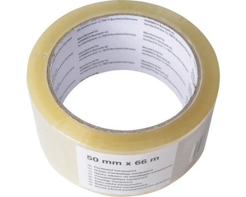 Role transparentní balicí pásky o šířce 50 mm a délce 66 m