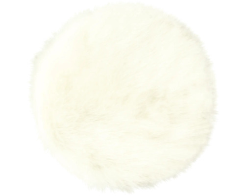 Kulatý koberec s kožešinovým vzhledem