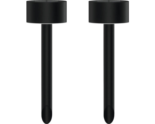 Dvě černé zemní bodové lampy