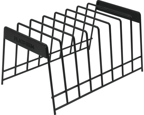 Kovová koupelnová police s několika přihrádkami