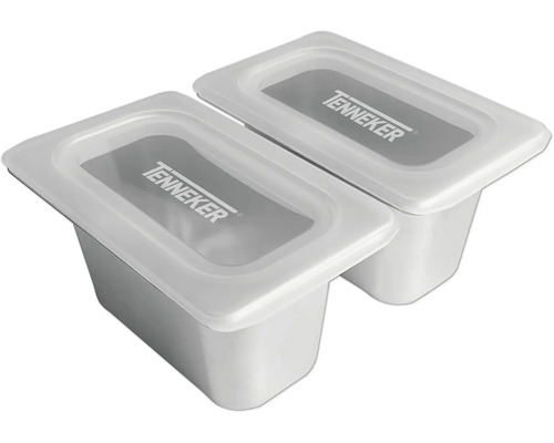 Dvě nerezové nádoby Tenneker s víkem