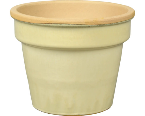 Žlutý keramický květináč