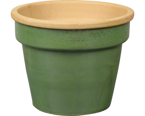 Zelený keramický květináč