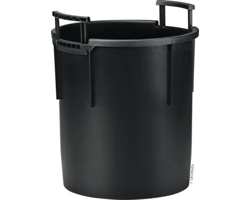 Černý květináč s uchy pro zahradu.