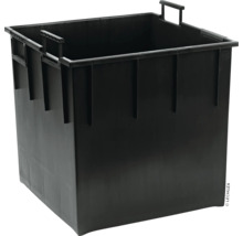 Černý plastový květináč s držadly