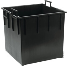 Černý plastový květináč s držadly