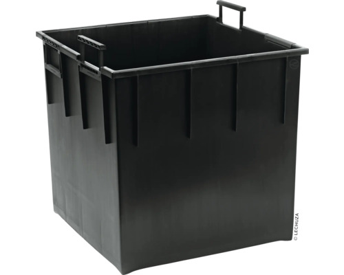 Černý plastový květináč s držadly