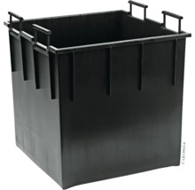 Černá plastová nádoba na rostliny s držadly