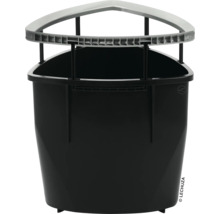 Černý květináč se stříbrným rámem