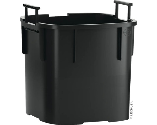 Černá plastová vložka na rostliny s držadly