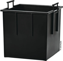 Černý plastový květináč s držadly