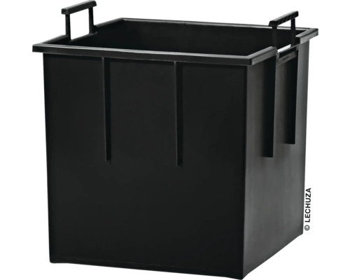 Černý plastový květináč s držadly