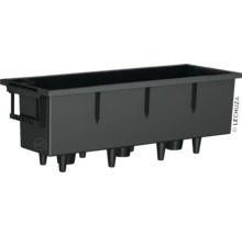 Černý plastový truhlík s nožičkami