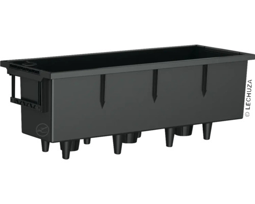 Černý plastový truhlík s nožičkami