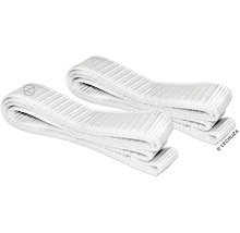 Dva bílé textilní pásky pro květináče