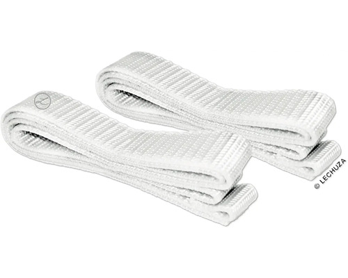 Dva bílé textilní pásky pro květináče