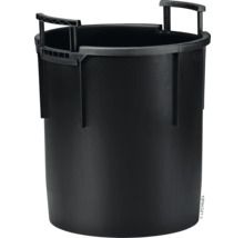 Černý květináč s plastovými držadly