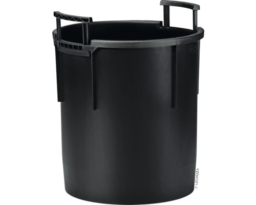 Černý květináč s plastovými držadly