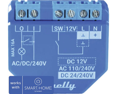 Spínací modul Shelly Plus 1 Wi-Fi 16A - kompatibilní se SMART HOME by hornbach