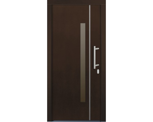 Vchodové dveře Silves dřevěné 110x210 cm P ořech