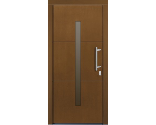Vchodové dveře Tavira dřevěné 110x210 cm P afromosia