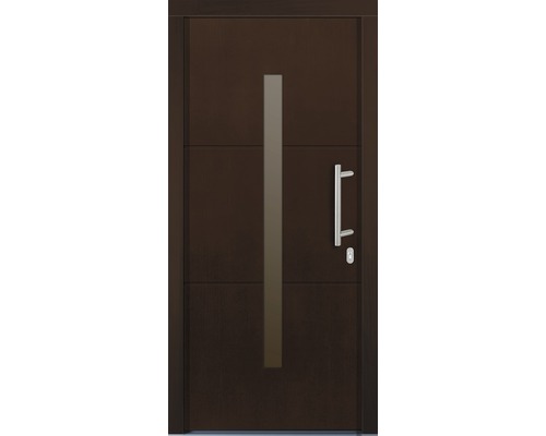 Vchodové dveře Tavira dřevěné 110x210 cm P ořech-0