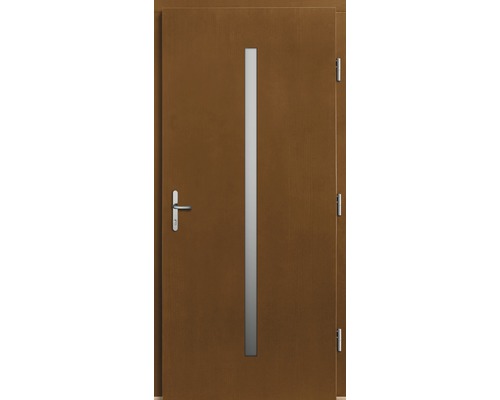 Vchodové dveře Lizbona dřevěné 110x210 cm P afromosia