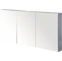 Zrcadlová skříňka bez osvětlení Sanox 140 x 13 x 65 cm beton antracitově šedá 3 dvířka