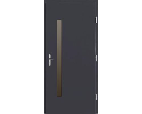 Vchodové dveře se skleněným výřezem a klikou