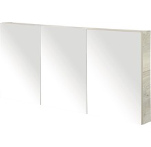 Zrcadlová skříňka bez osvětlení Sanox 140 x 13 x 65 cm dub přírodní 3 dvířka