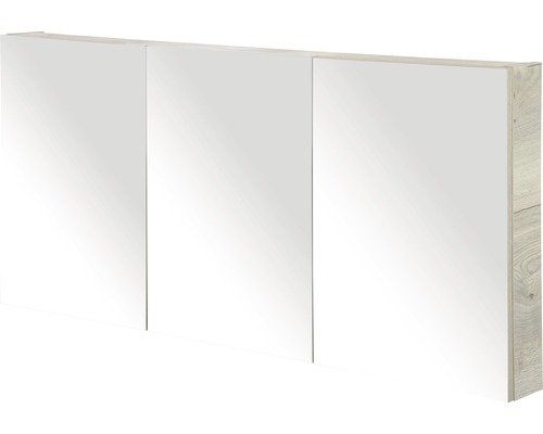 Zrcadlová skříňka bez osvětlení Sanox 140 x 13 x 65 cm dub přírodní 3 dvířka Zrcadlová skříňka se třemi dvířky do koupelny