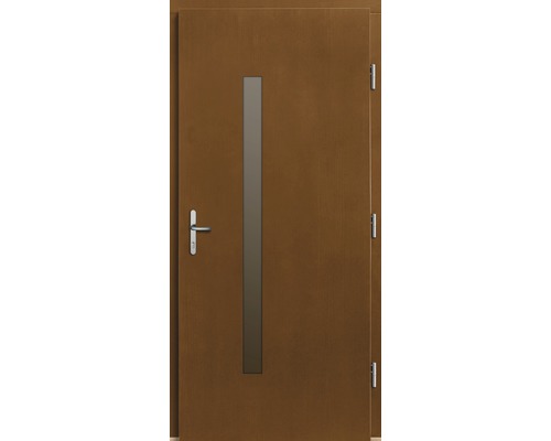Vchodové dveře Silves dřevěné 110x210 cm P afromosia