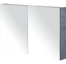 Zrcadlová skříňka bez osvětlení Sanox 100 x 13 x 65 cm beton antracitově šedá 2 dvířka