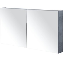 Zrcadlová skříňka bez osvětlení Sanox 120 x 13 x 65 cm beton antracitově šedá 2 dvířka