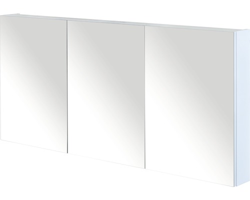 Zrcadlová skříňka Sanox 140 x 13 x 65 cm bílá vysoce lesklá se 3 dvířky
