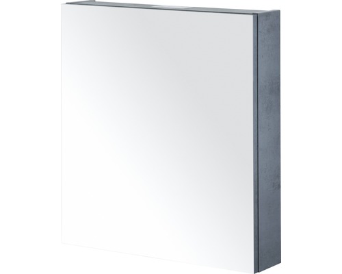 Zrcadlová skříňka Sanox 60 x 13 x 65 cm beton antracitově šedá 1 dvířka